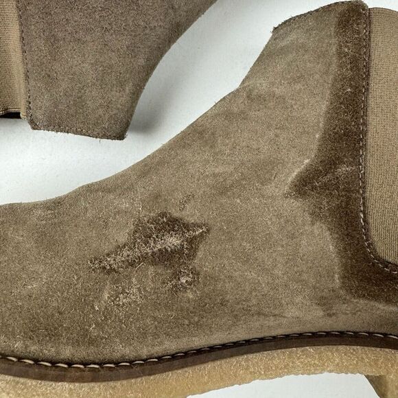 Zara Man Brown Suede Chelsea Ankle Boots Almond Toe Size 44 US 11 - Picture 7 of 12